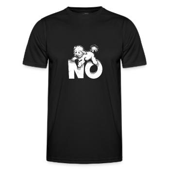 No - puppy - Men's Functional T-Shirt - black - Front - AI Model Male 178 dark (178cm)