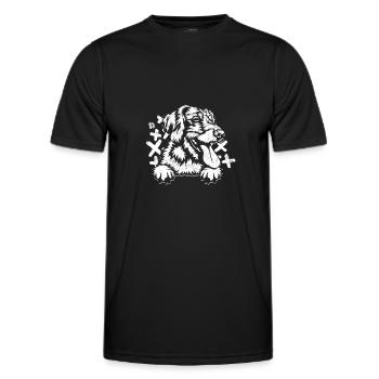 Golden Retriever Peeking - pet lover - Men's Functional T-Shirt - black - Front - AI Model Male 178 dark (178cm)