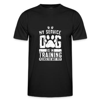 Mein Diensthund ist in der Ausbildung Bitte nicht streicheln - - Männer Funktions-T-Shirt - Schwarz - Vorne - AI Model Male 178 dark (178cm)