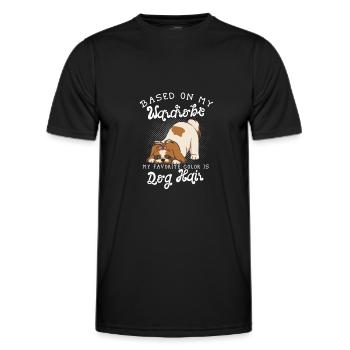 Basierend auf meiner Garderobe ist meine Lieblingsfarbe Hund - Männer Funktions-T-Shirt - Schwarz - Vorne - AI Model Male 178 dark (178cm)