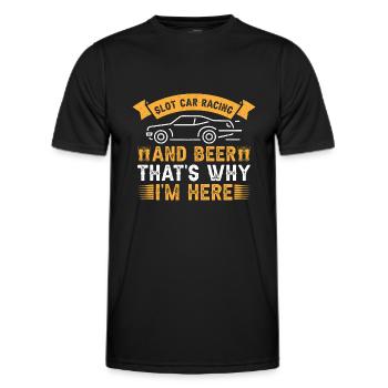 Slot Car Racing Slot Car Racing & Beer Idea - Männer Funktions-T-Shirt - Schwarz - Vorne - AI Model Male 178 dark (178cm)