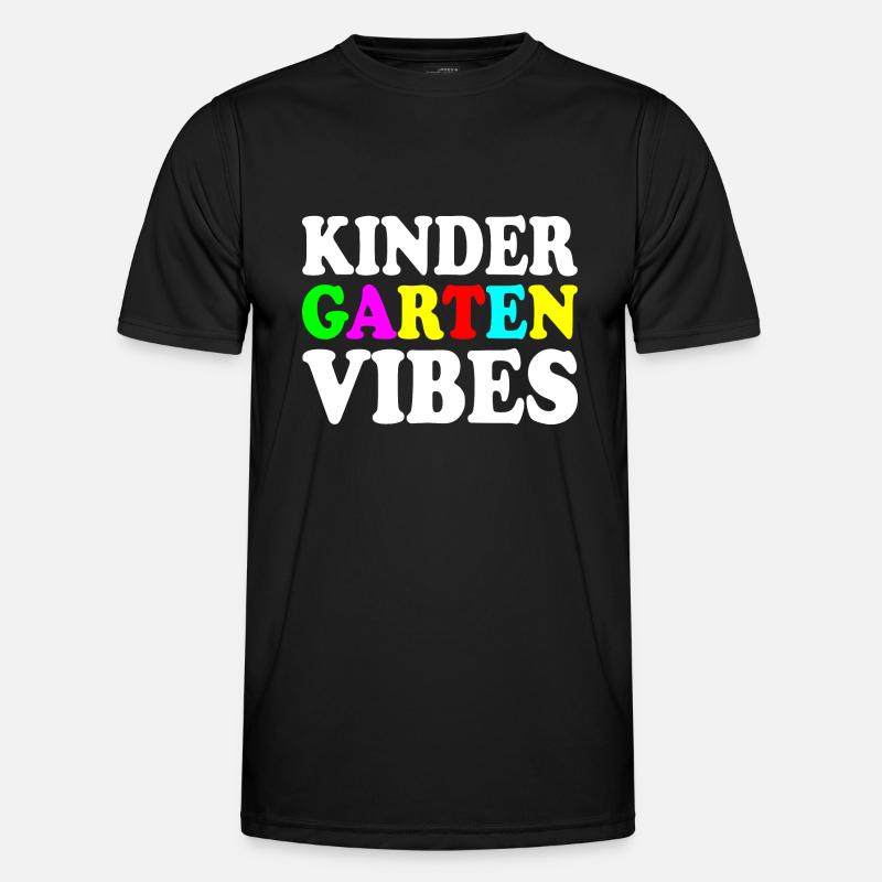 kindergarten vibes - Männer Funktions-T-Shirt - Schwarz