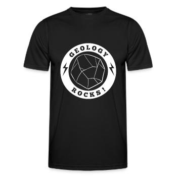 Géologie Rochers - T-shirt sport Homme - noir - Devant - AI Model Male 178 dark (178cm)