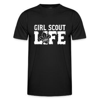 Scouting Girl Scout Life - Men's Functional T-Shirt - black - Front - AI Model Male 178 dark (178cm)