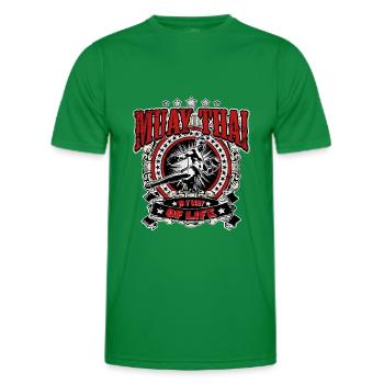 Muay Thai Boxing - Männer Funktions-T-Shirt - Kelly Green - Vorne - AI Model Male 178 dark (178cm)