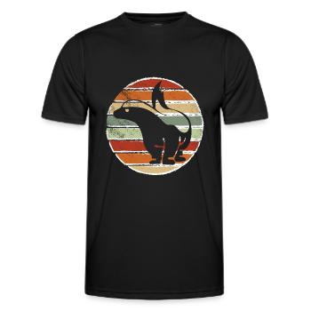 Retro Honigdachs Vintage Honigdachs - Männer Funktions-T-Shirt - Schwarz - Vorne - AI Model Male 178 dark (178cm)