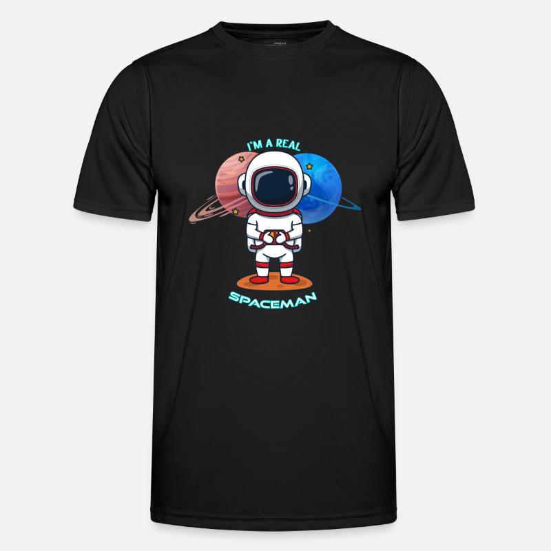 Ich bin ein echter Spaceman - I'm a real Spaceman - Männer Funktions-T-Shirt - Schwarz