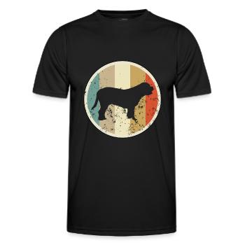 Bordeauxdogge Bordeaux Dogge - Männer Funktions-T-Shirt - Schwarz - Vorne - AI Model Male 178 dark (178cm)