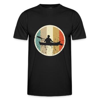 Kayak Kajakfahren Paddelboot Kanusport - Männer Funktions-T-Shirt - Schwarz - Vorne - AI Model Male 178 dark (178cm)