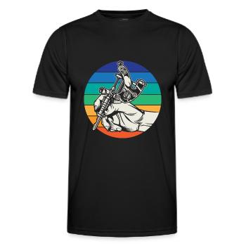 Tatouage tatouage artiste - T-shirt sport Homme - noir - Devant - AI Model Male 178 dark (178cm)