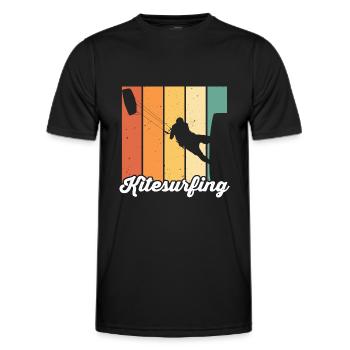 Kitesurfen Kiteboarding Kite Kiten - Männer Funktions-T-Shirt - Schwarz - Vorne - AI Model Male 178 dark (178cm)