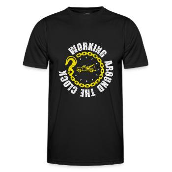 Abschleppwagen Abschleppdienst Abschlepper - Männer Funktions-T-Shirt - Schwarz - Vorne - AI Model Male 178 dark (178cm)
