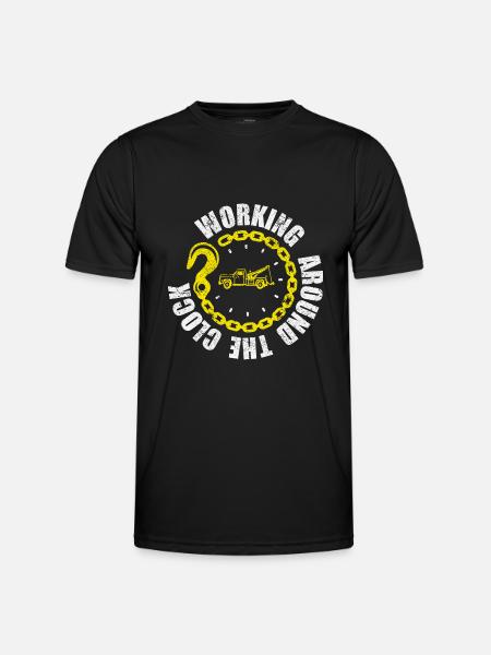Abschleppwagen Abschleppdienst Abschlepper - Männer Funktions-T-Shirt - Schwarz