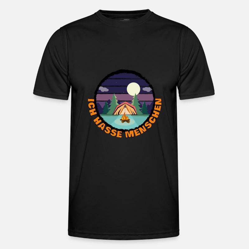 Ich hasse Menschen - Männer Funktions-T-Shirt - Schwarz