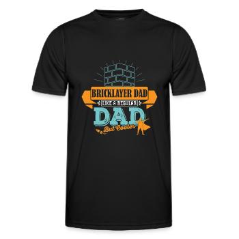 Maurer Vater cooler Papa - Männer Funktions-T-Shirt - Schwarz - Vorne - AI Model Male 178 dark (178cm)
