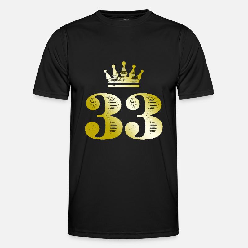33 Number Crown Gold - Men's Functional T-Shirt - black