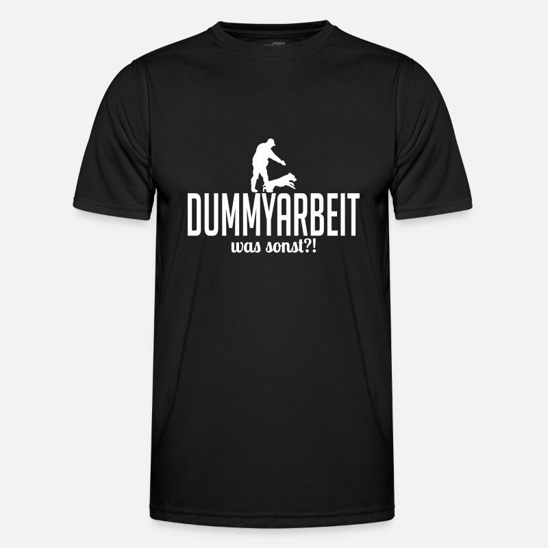 DUMMY WORK what else - Men's Functional T-Shirt - black