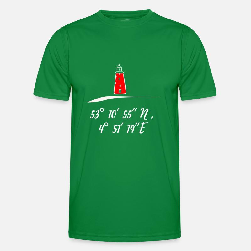 Lighthouse Texel Pays-Bas Coordonnées T-shirt sport Homme