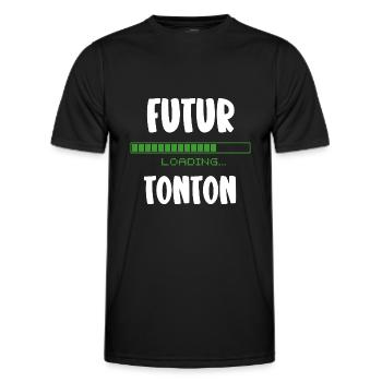futur tonton - T-shirt sport Homme - noir - Devant - AI Model Male 178 dark (178cm)