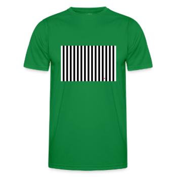 striped black and white - Men's Functional T-Shirt - kelly green - Front - AI Model Male 178 dark (178cm)