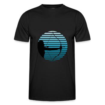 Bogenschießen Bogenschiessen Archery Pfeil Bogen - Männer Funktions-T-Shirt - Schwarz - Vorne - AI Model Male 178 dark (178cm)