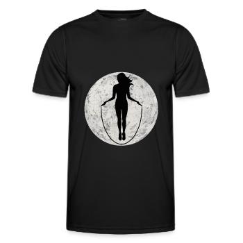 Jumping Rope Jumping Rope Jumping Sticker Shirt - Men's Functional T-Shirt - black - Front - AI Model Male 178 dark (178cm)