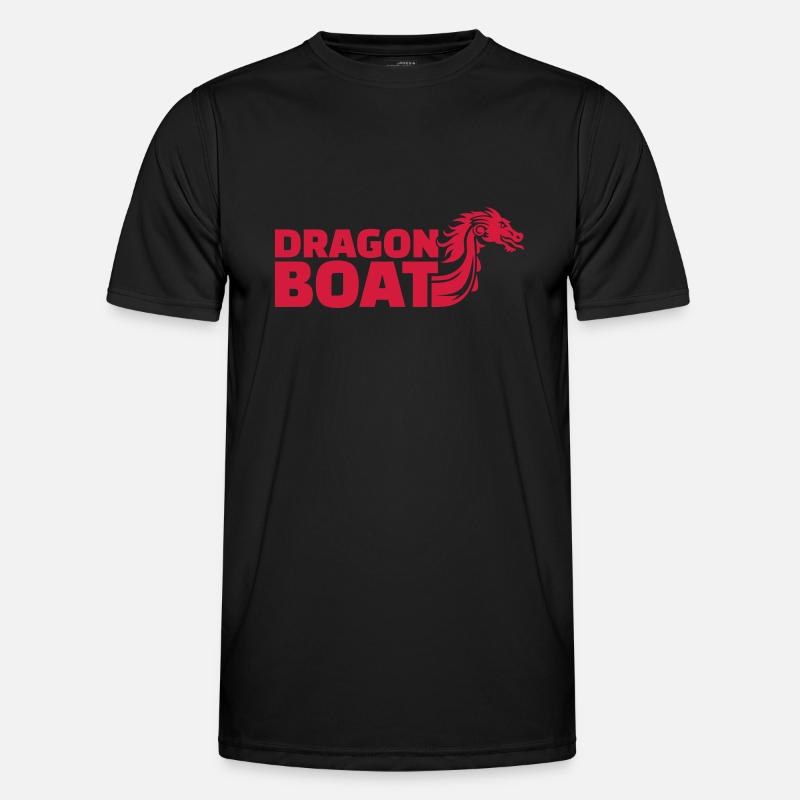 Drachenboot - Männer Funktions-T-Shirt - Schwarz