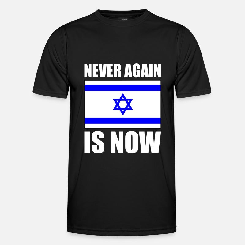 Never again is now - Men's Functional T-Shirt - black
