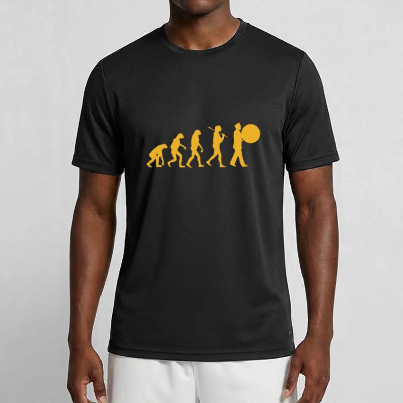 Evolution drum funny marching band Men's Functional T-Shirt
