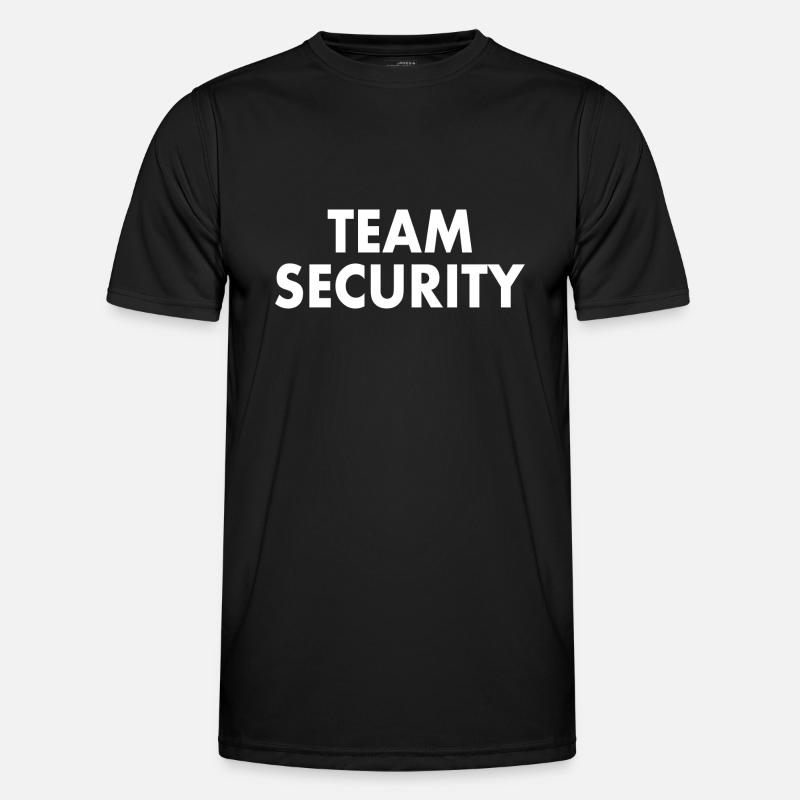 Team security - Männer Funktions-T-Shirt - Schwarz