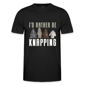 I'd Rather Be Knapping - Männer Funktions-T-Shirt - Schwarz - Vorne - AI Model Male 178 dark (178cm)