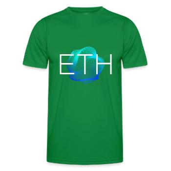 ETH Blockchain Cryptocurrency - Men's Functional T-Shirt - kelly green - Front - AI Model Male 178 dark (178cm)