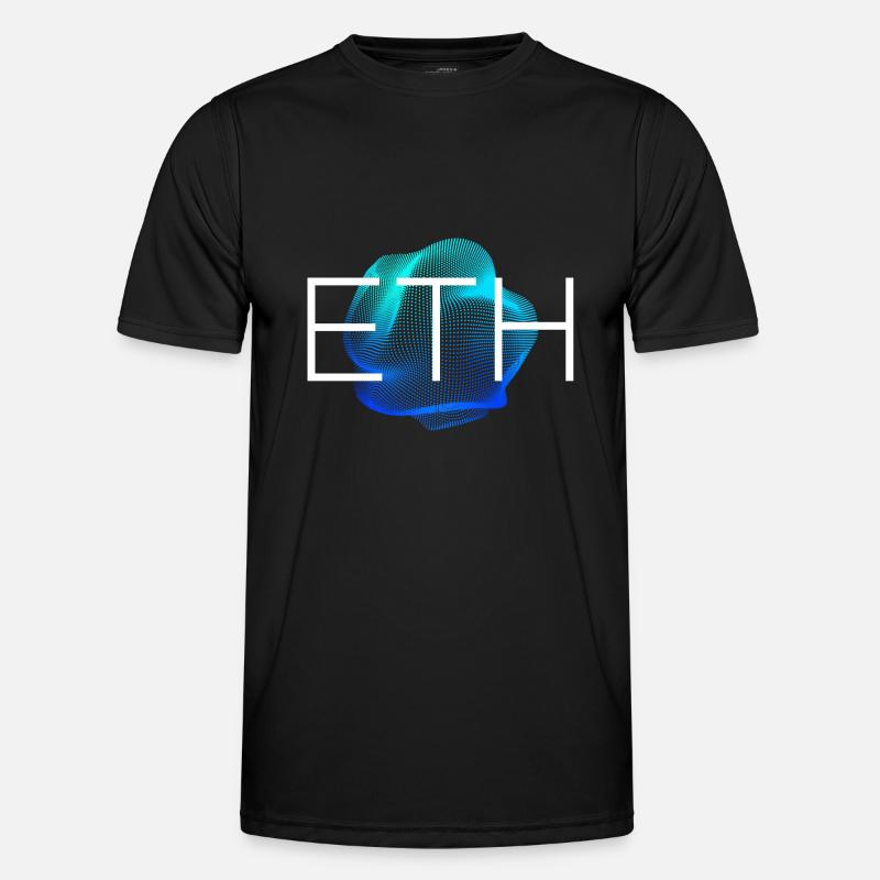 ETH Blockchain Cryptocurrency - Men's Functional T-Shirt - black