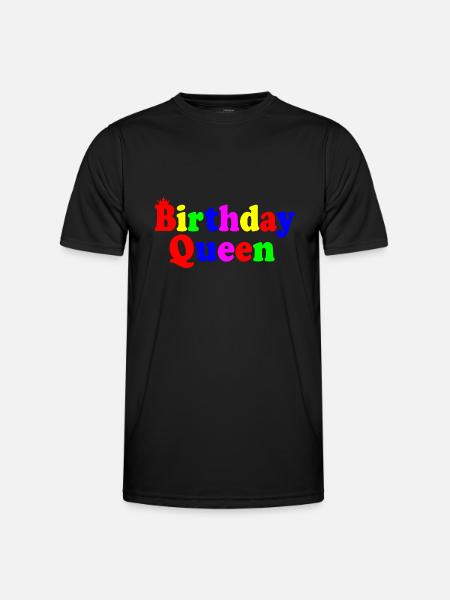 Birthday queen - Männer Funktions-T-Shirt - Schwarz