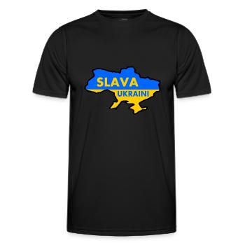Slava ukraini - Männer Funktions-T-Shirt - Schwarz - Vorne - AI Model Male 178 dark (178cm)