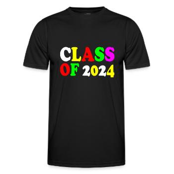 Class of 2024 - Men's Functional T-Shirt - black - Front - AI Model Male 178 dark (178cm)