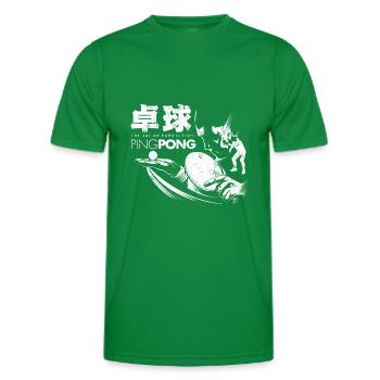 Ping Pong Tischtennis - Männer Funktions-T-Shirt - Kelly Green - Vorne - AI Model Male 178 dark (178cm)