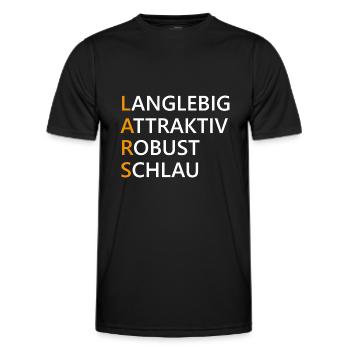 Lars Name Geschenk - Männer Funktions-T-Shirt - Schwarz - Vorne - AI Model Male 178 dark (178cm)