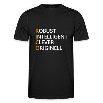 Rico Name Geschenk - Männer Funktions-T-Shirt - Schwarz - Vorne - AI Model Male 178 dark (178cm)