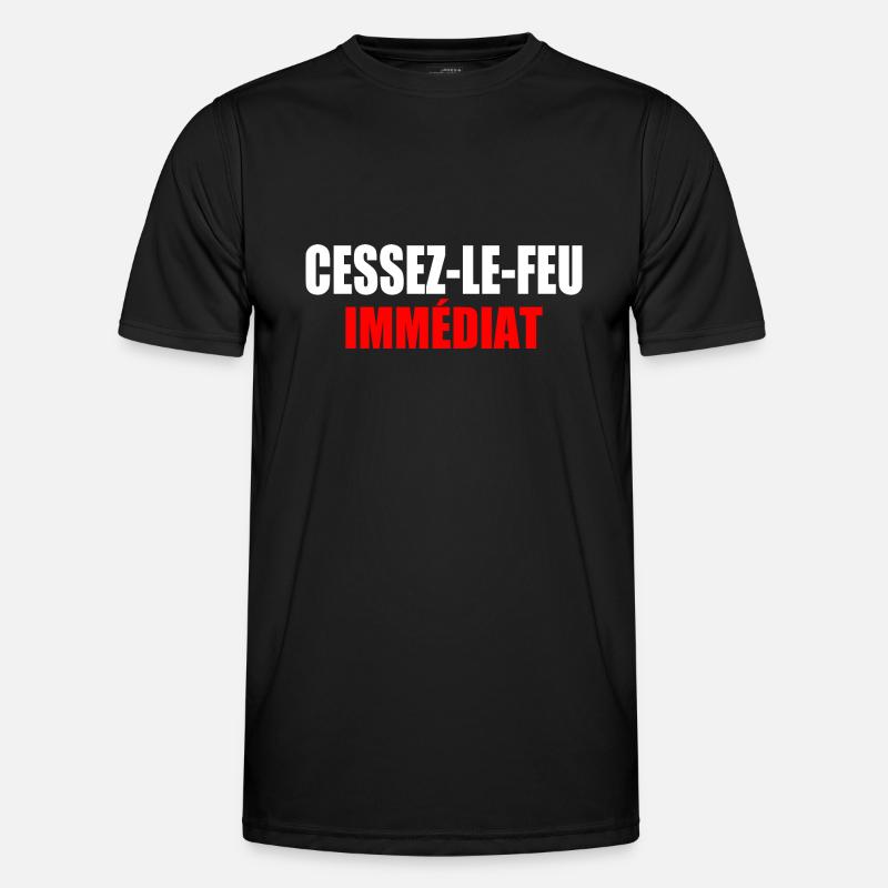 WAFFENSTILLSTAND - Männer Funktions-T-Shirt - Schwarz