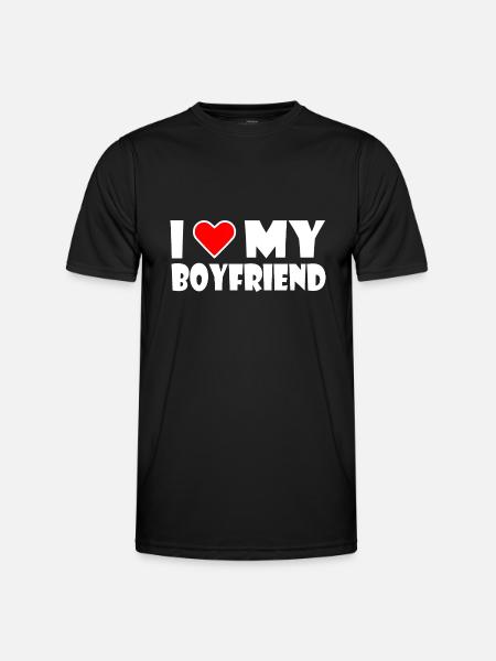 I love my boyfriend - Men's Functional T-Shirt - black