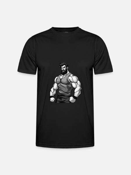 Workout Bodybuilder Muscles - Men's Functional T-Shirt - black