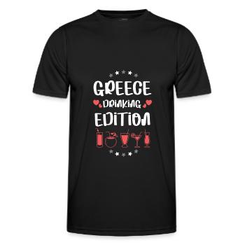 Équipe de boisson en Grèce - T-shirt sport Homme - noir - Devant - AI Model Male 178 dark (178cm)