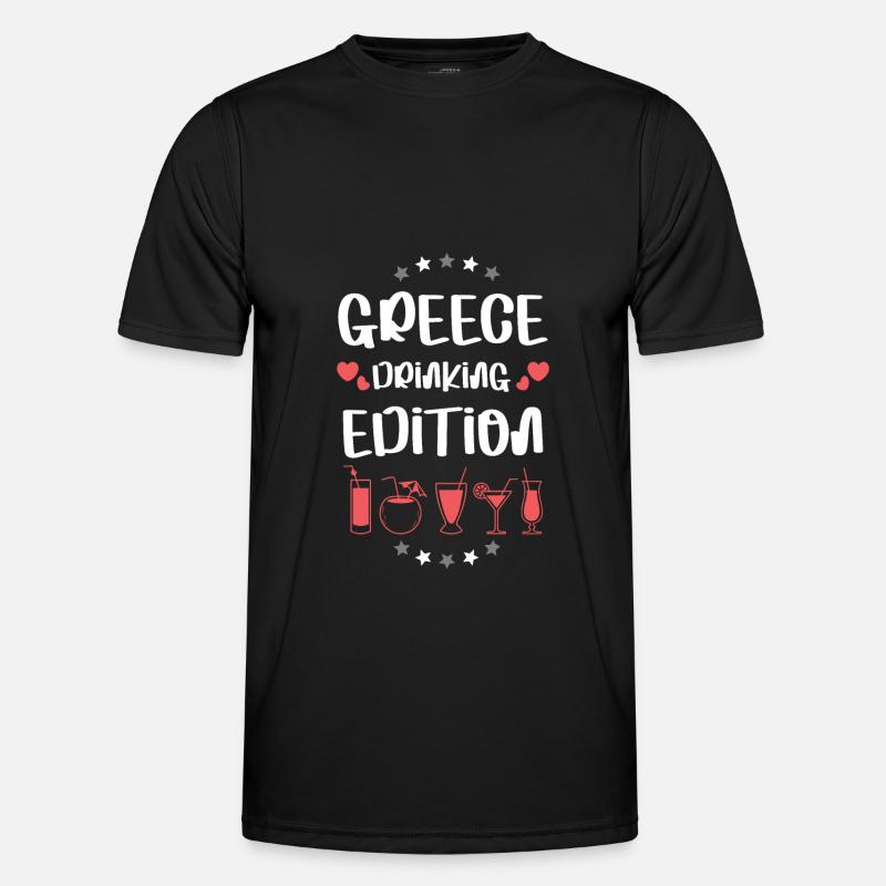Équipe de boisson en Grèce - T-shirt sport Homme - noir