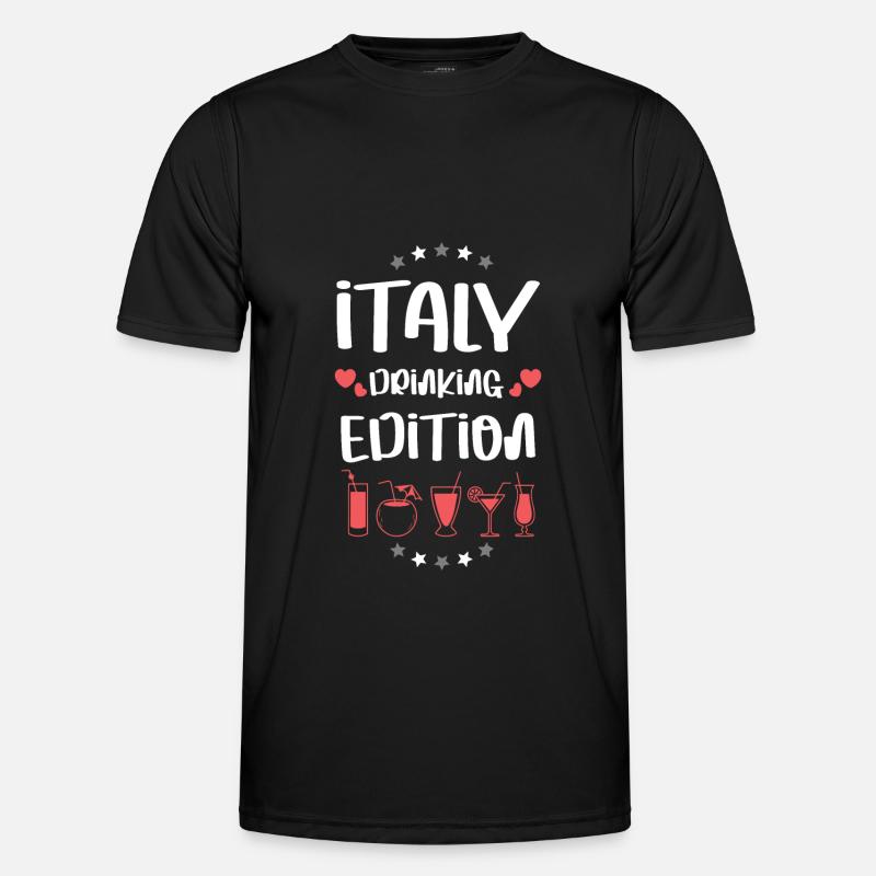 Italy Drinking Team - Men's Functional T-Shirt - black