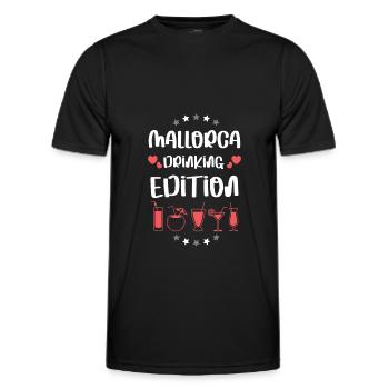 Équipe de Mallorca Drinking - T-shirt sport Homme - noir - Devant - AI Model Male 178 dark (178cm)