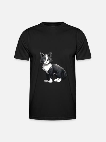 Cat Symbol Animal - Men's Functional T-Shirt - black