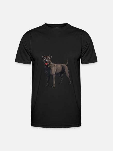 Staffordshire Bull Terrier Dog Animal - Men's Functional T-Shirt - black