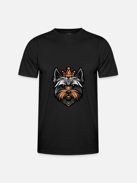 Yorkshire Terrier Dog Crown - Men's Functional T-Shirt - black