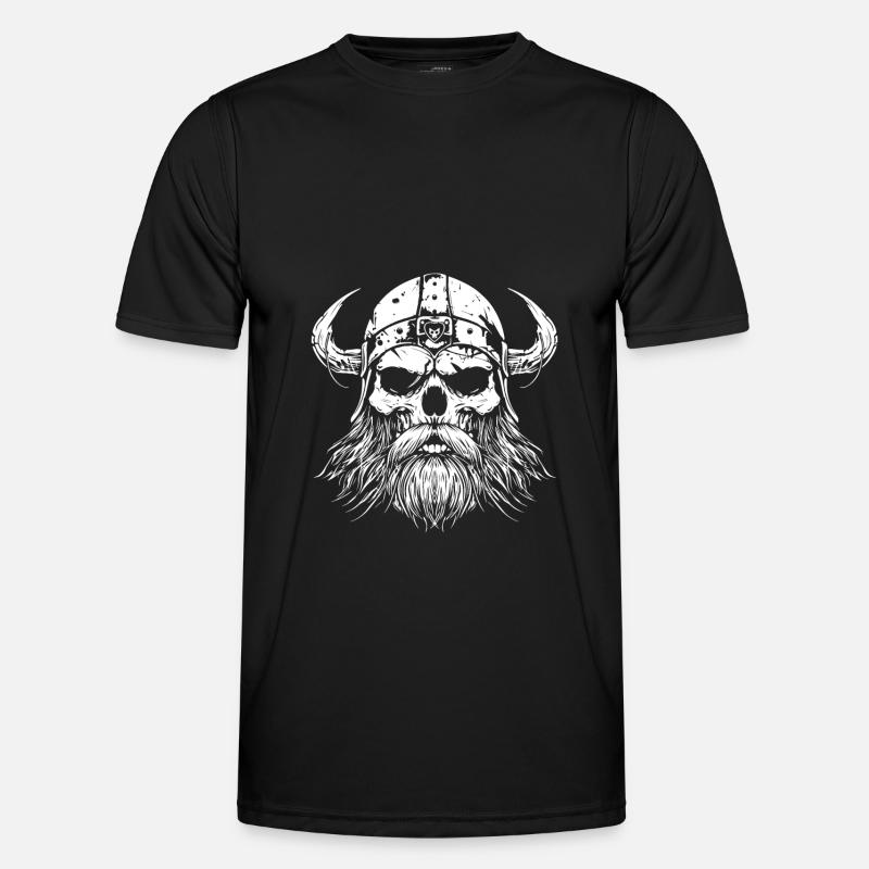 Viking Skull Valhalla - Men's Functional T-Shirt - black